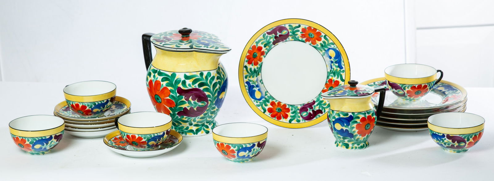 MORAVIAN ART CHINA TEA SET (1 of 4)