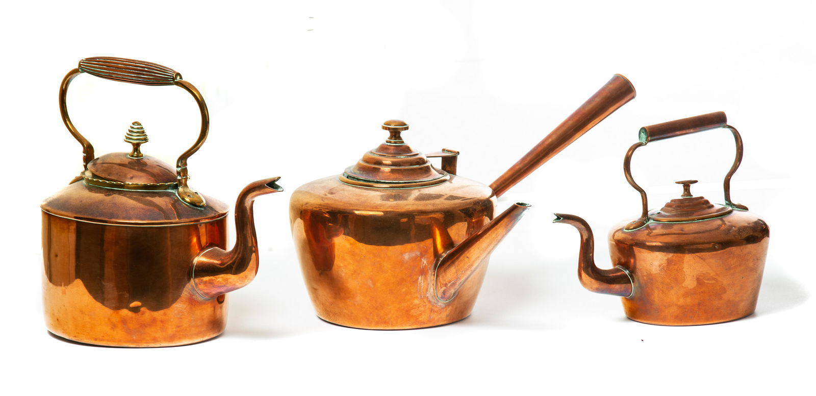THREE COPPER KETTLES (1 of 9)