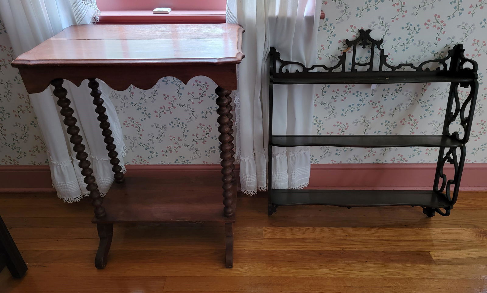 SIDE TABLE AND HANGING SHELF (1 of 3)