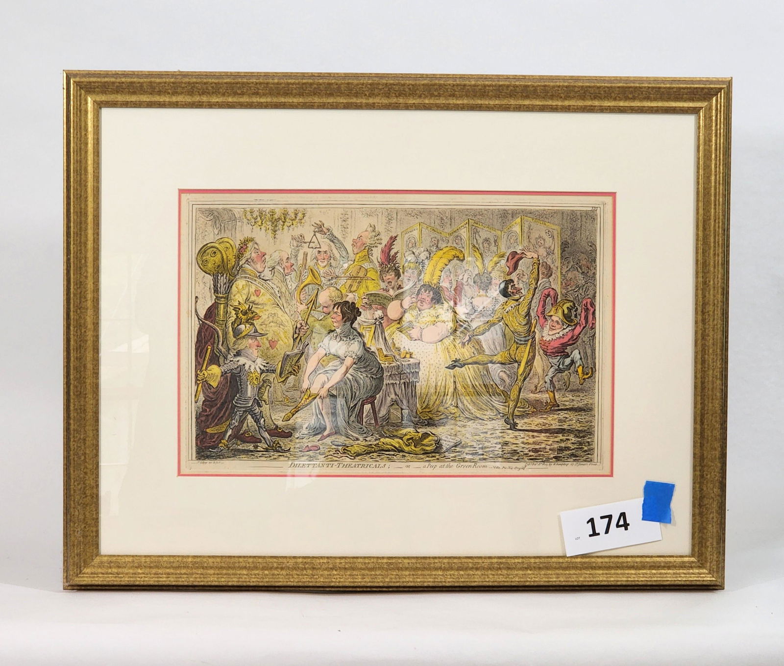 "A PEEP AT THE GREEN ROOM" BY JAMES GILLRAY (ENGLAND, 1756-1815) (1 of 5)