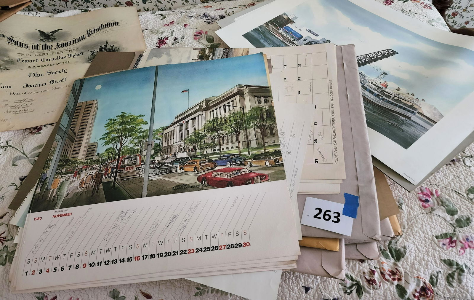 COLLECTION OF UNFRAMED PRINTS INC. SCHRECKENGOST: Includes Craig Peterson, Gordon Grant, Viktor Schreckengost calendar prints and more.