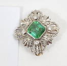 WWII PALLADIUM and DIAMOND BROOCH/PENDANT