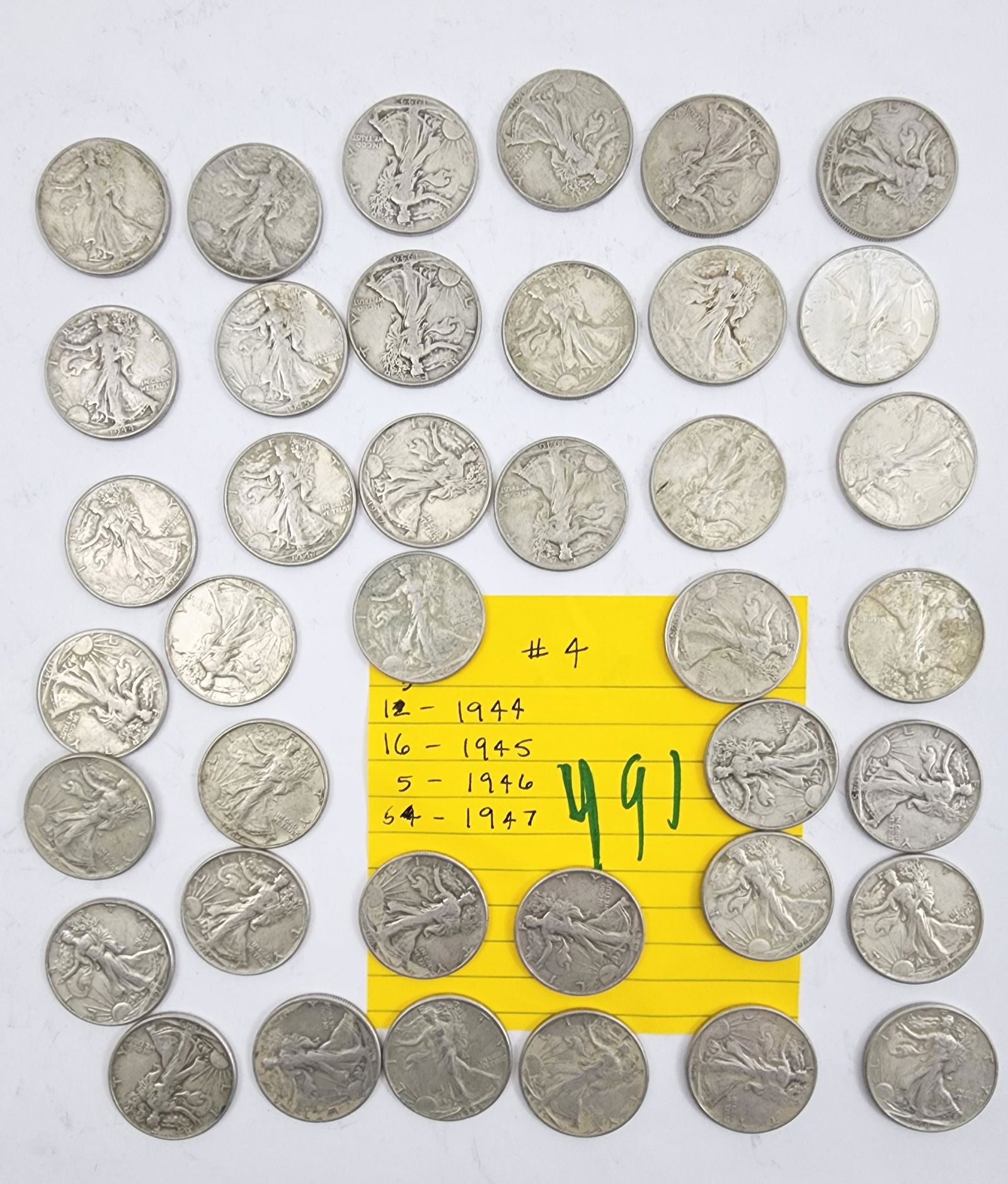 39 WALKING LIBERTY HALF DOLLARS (1 of 2)
