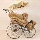 "SWAN" VICTORIAN WICKER GO CART