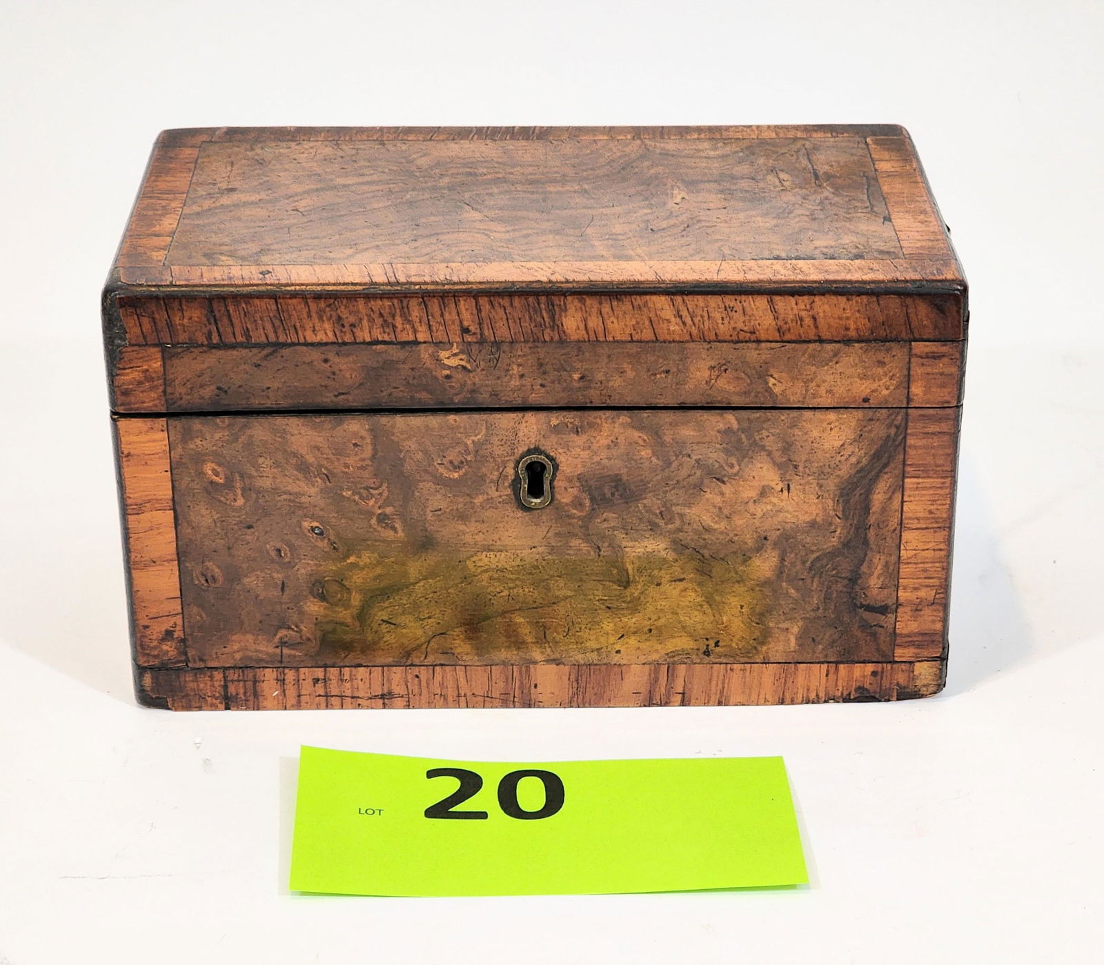 VICTORIAN MAHOGANY TEA CADDY (1 of 4)