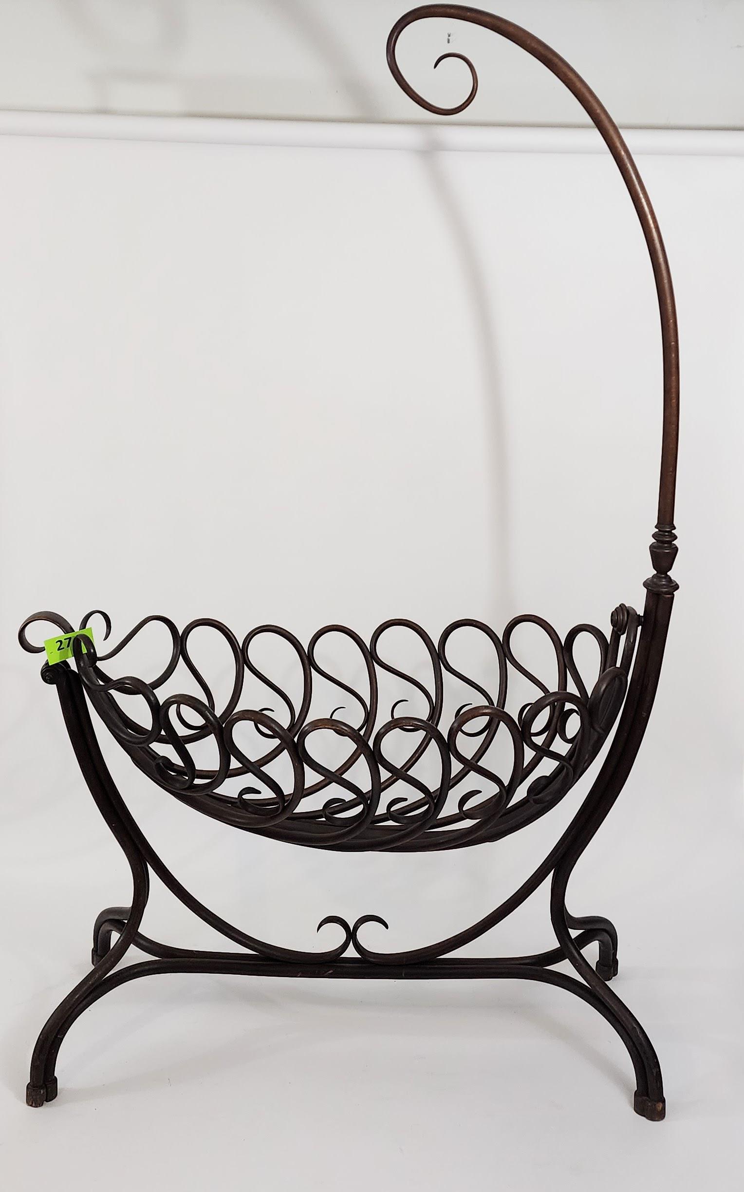 ELABORATE THONET DOLL CRADLE (1 of 6)