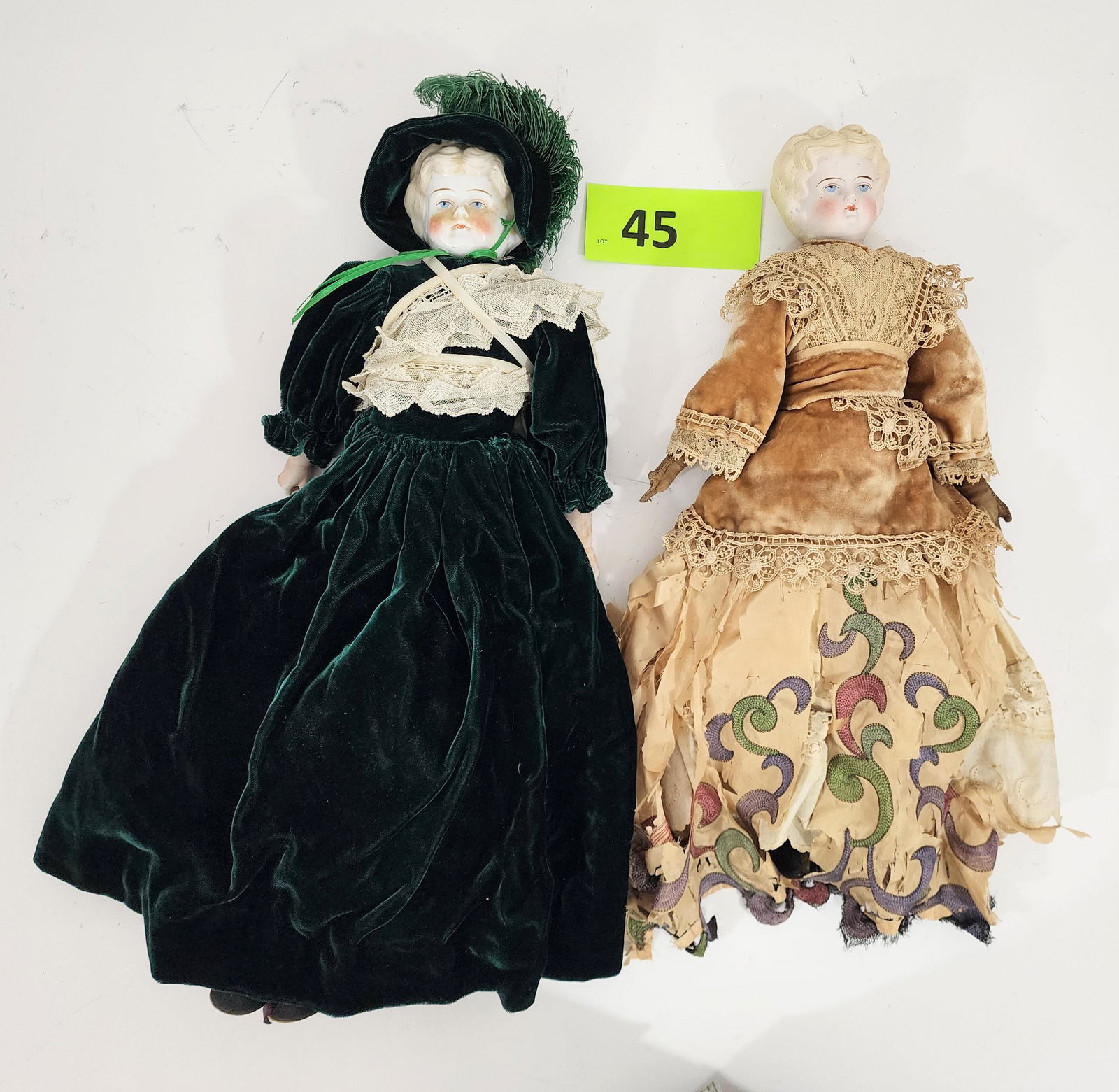 TWO CHINA-HEAD DOLLS (1 of 6)