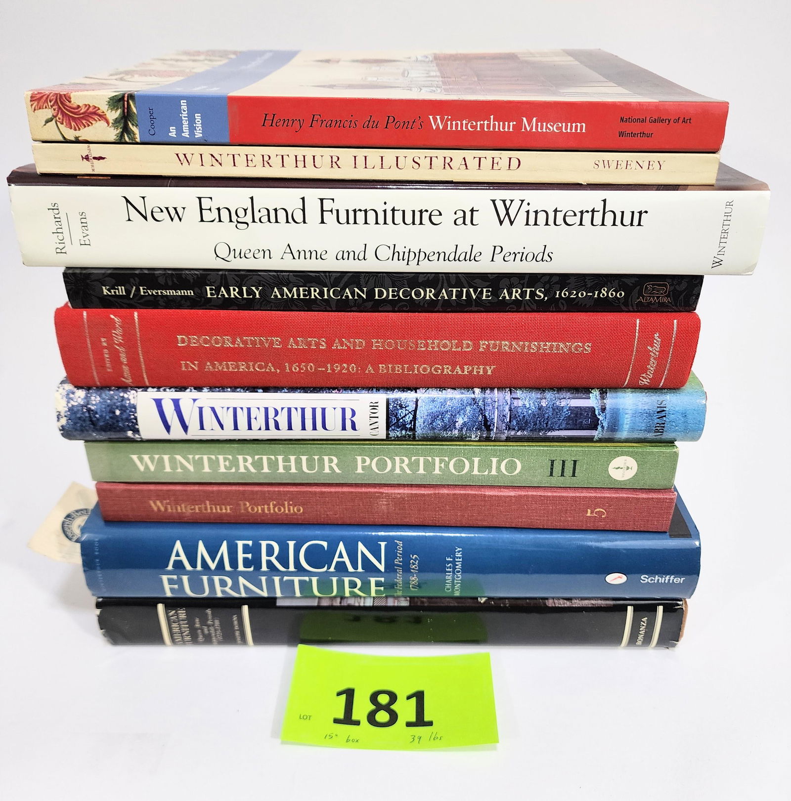 GROUP OF WINTERTHUR ANTIQUES AND DECORATIVE ARTS REFERENCE BOOKS (1 of 1)