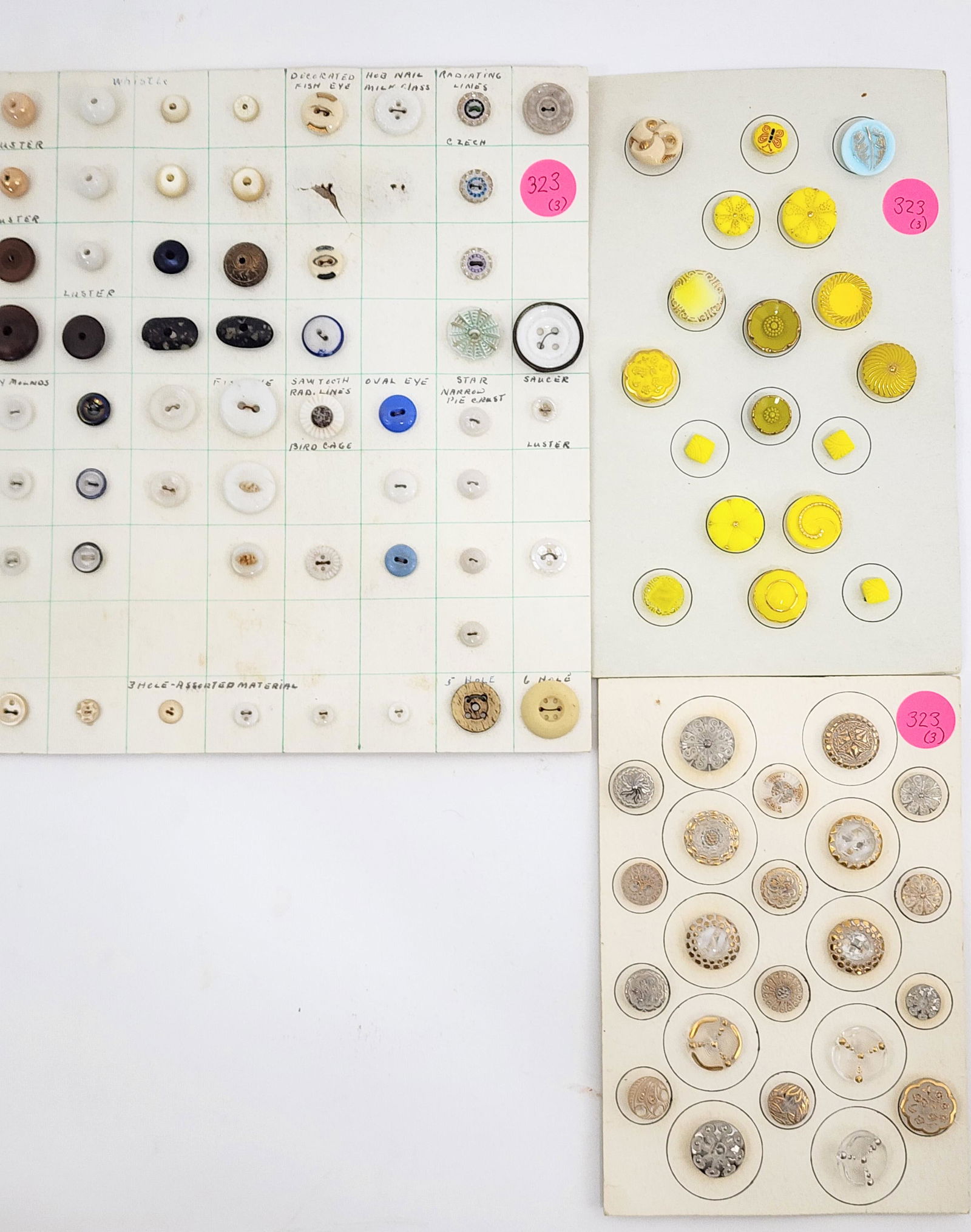 THREE CARDS OF BUTTONS (1 of 4)