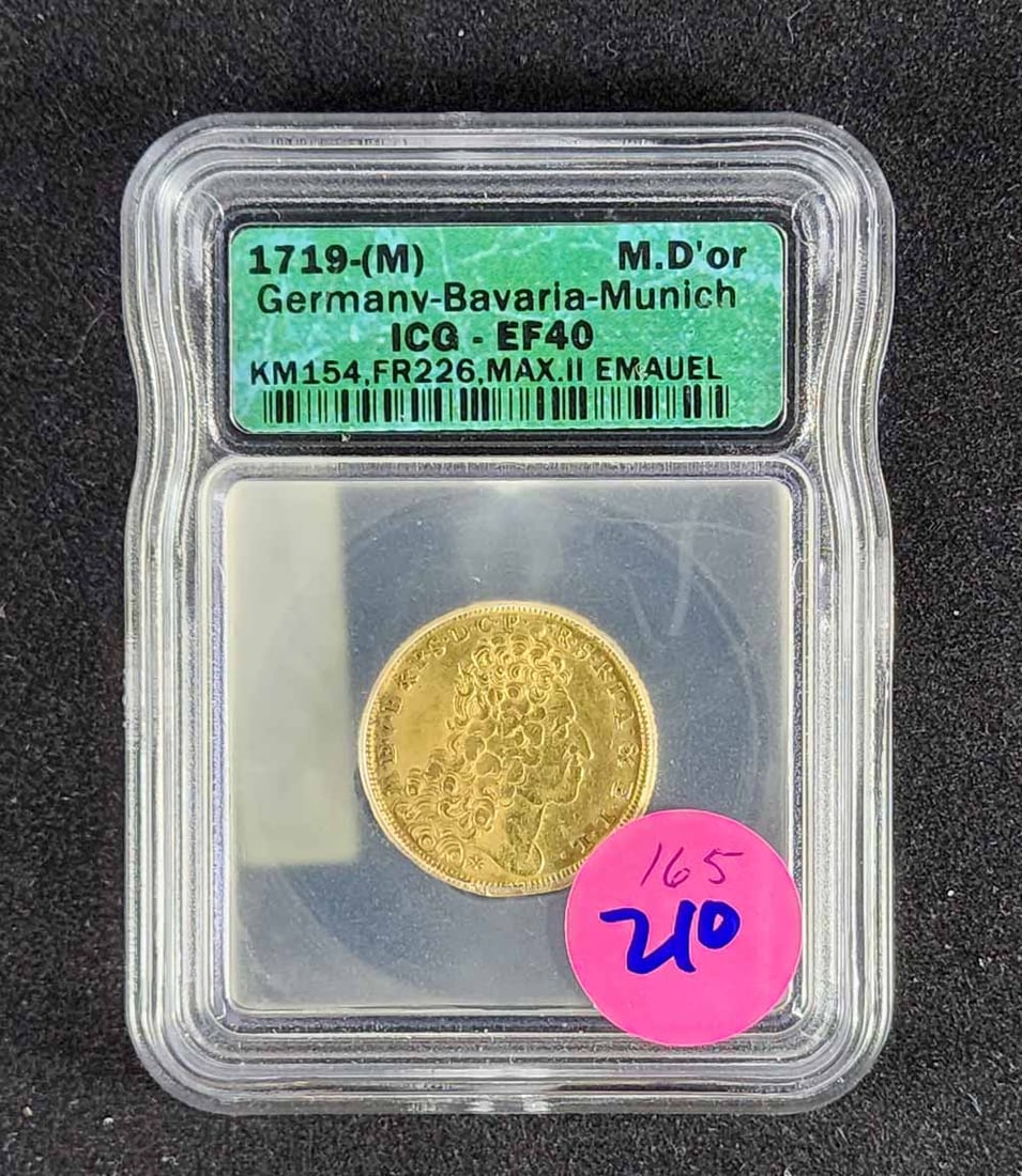 1719 (M) GERMANY-BAVARIA-MUNICH GOLD COIN EF40 ICG (1 of 2)