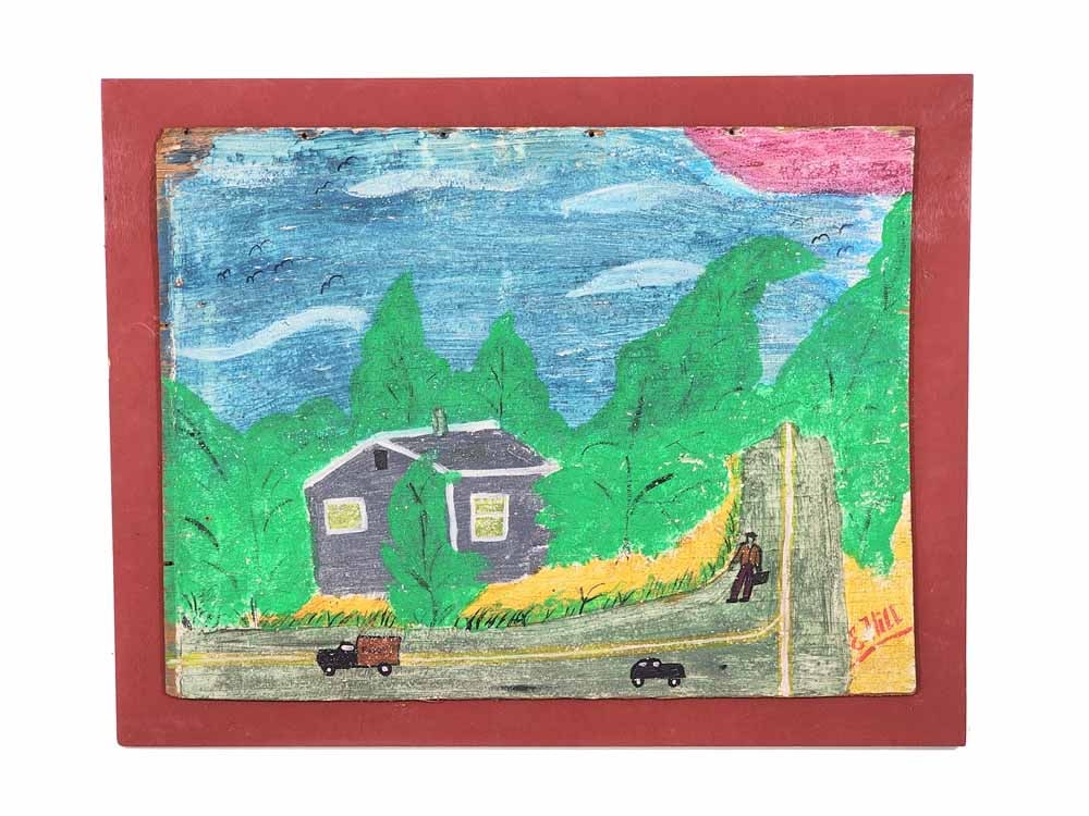 EUGENE HILL (20TH CENTURY): LANDSCAPE WITH HOUSE (1 of 3)