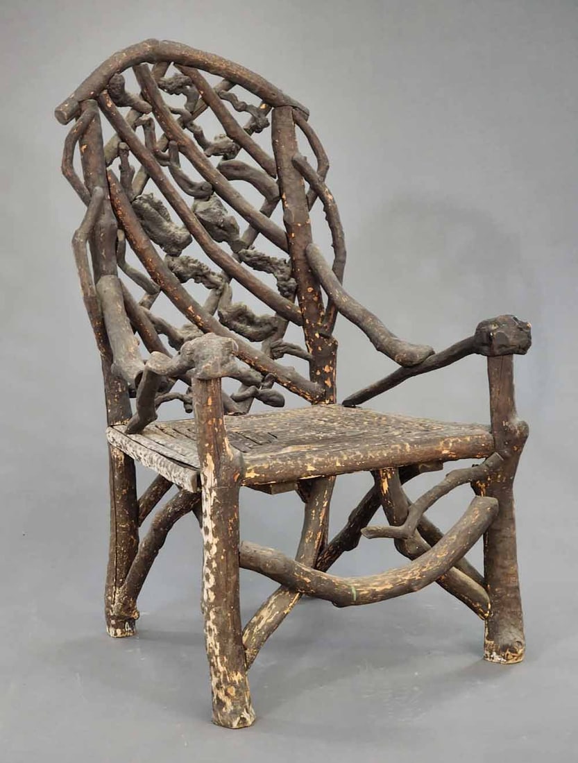 RUSTIC OR ADIRONDACK ROOT ARMCHAIR (1 of 3)