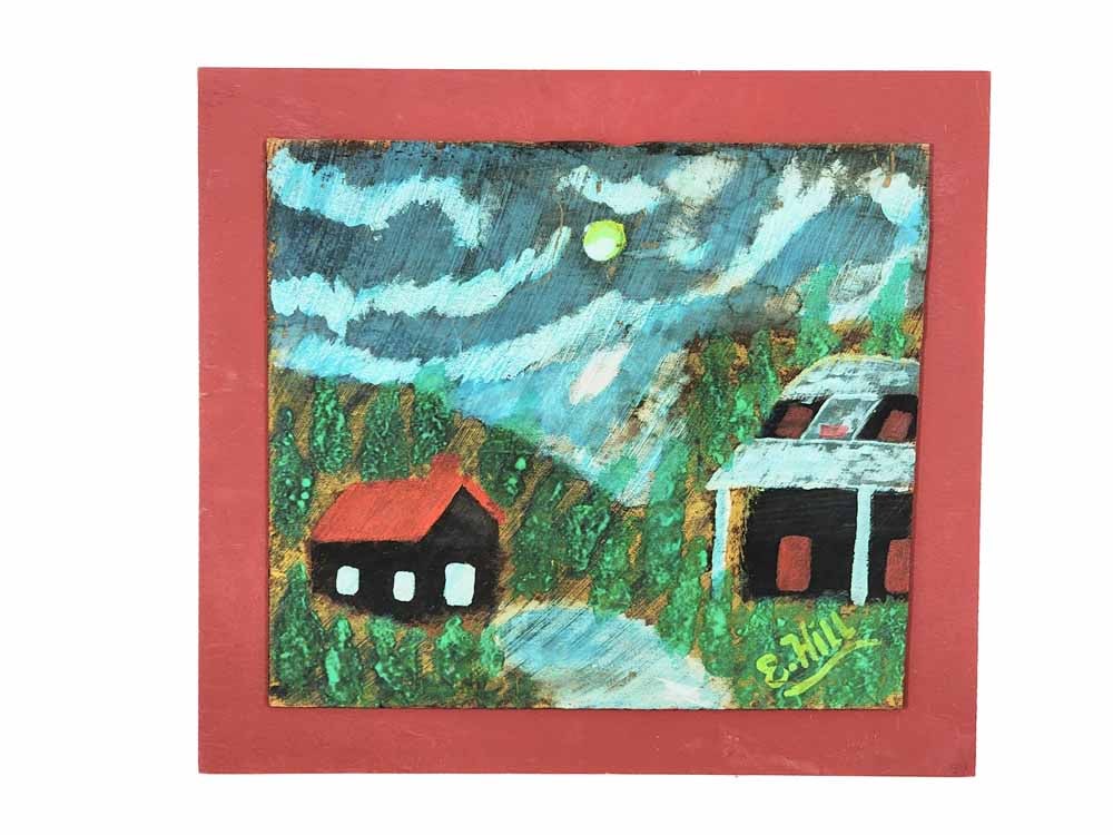 EUGENE HILL (20TH CENTURY): EVENING LANDSCAPE (1 of 3)