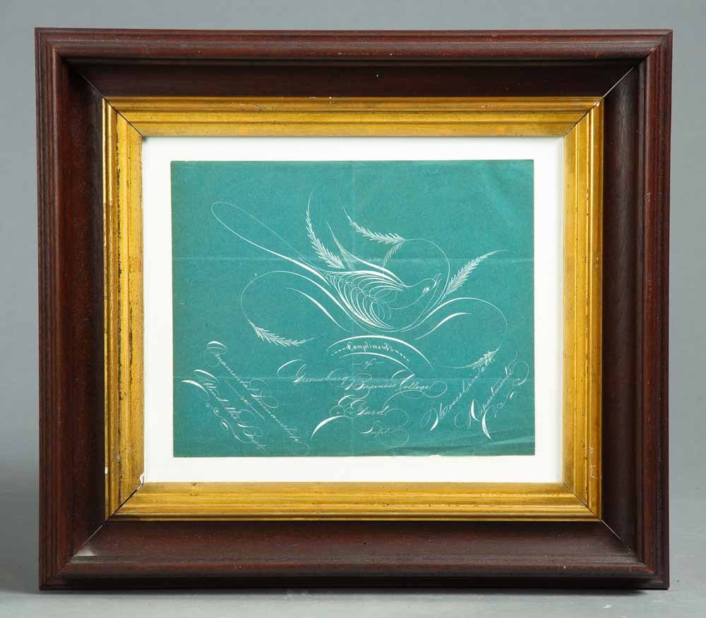 UNUSUAL SPENCERIAN ADVERTISEMENT (1 of 3)