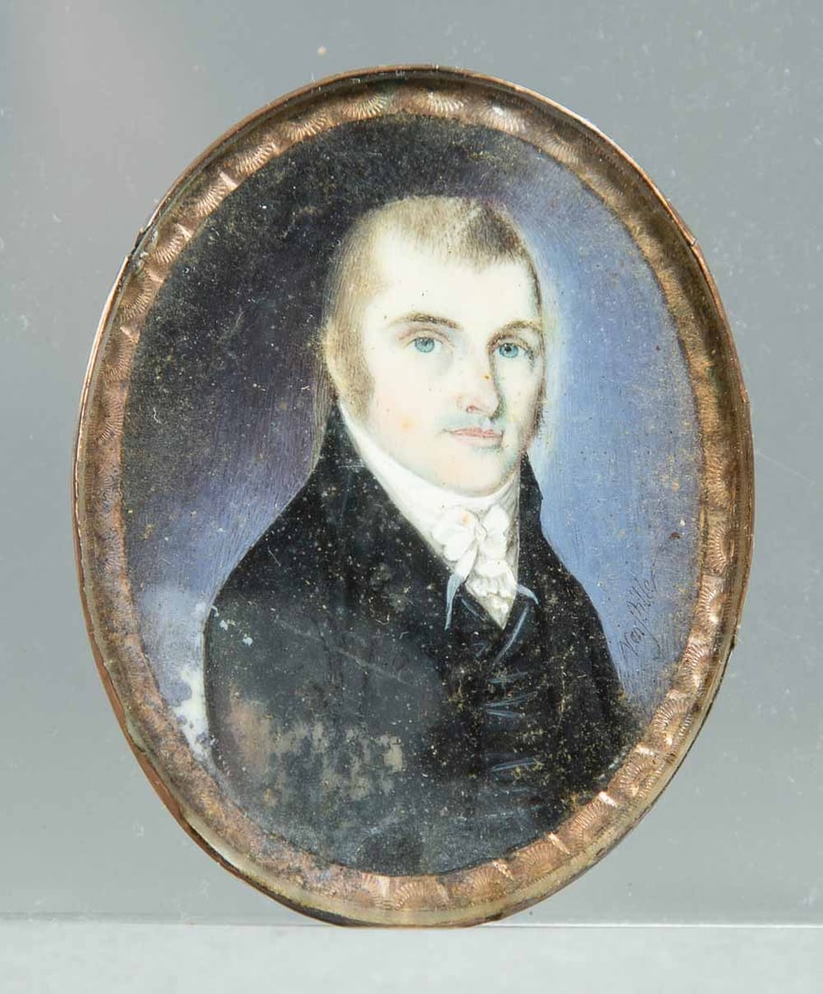 MINIATURE PORTRAIT BY WILLIAM VERSTILLE (MASSACHUSETTS/CONNECTICUT, 1757-1803) (1 of 2)