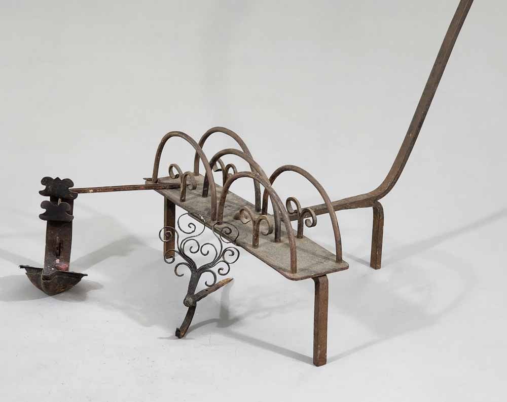 THREE PIECES OF WROUGHT IRON (1 of 5)