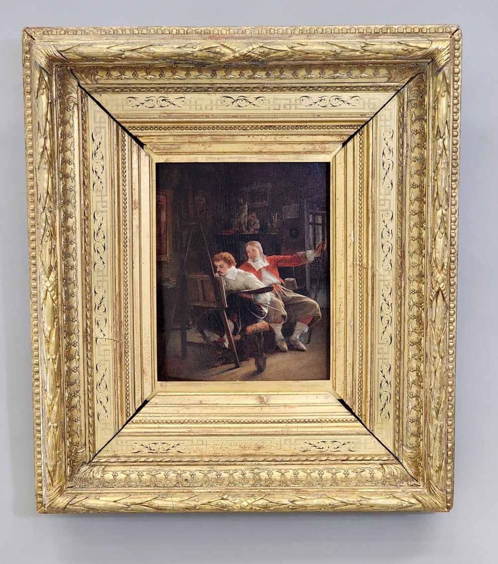 THE PAINTER'S STUDIO BY JEAN BAPTISTE FAUVELET (FRANCE, 1819-1883) (1 of 4)