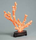 LARGE FOUR-BRANCH CORAL CARVING