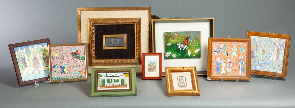 LARGE GROUP OF SMALLER FRAMED ART (1 of 4)