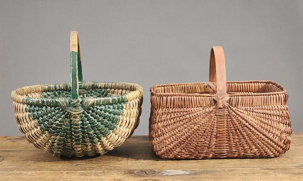 TWO PAINTED BASKETS (1 of 6)