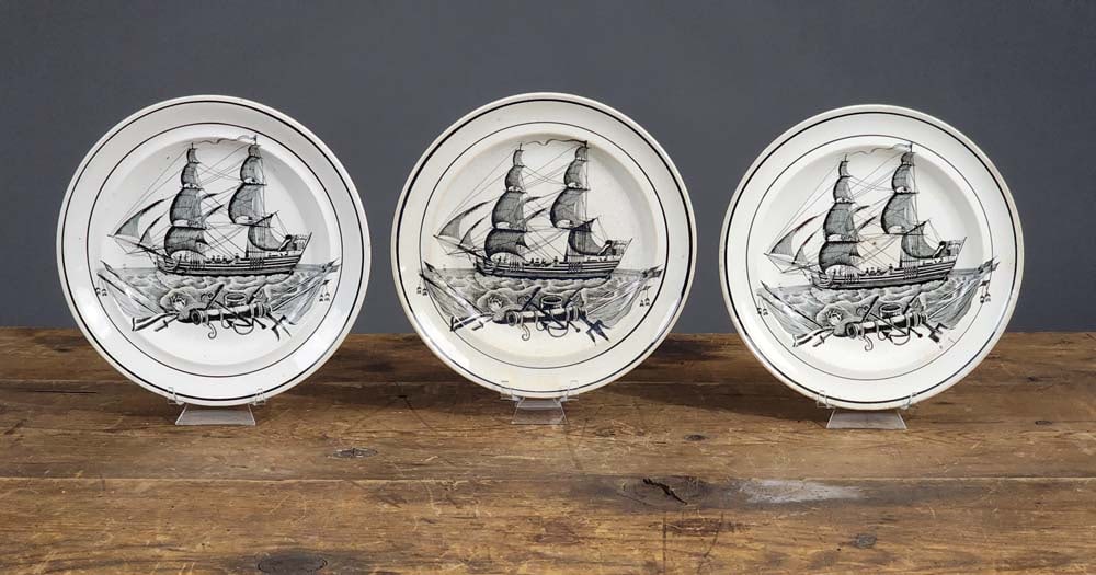 THREE NAUTICAL-THEMED PLATES (1 of 5)