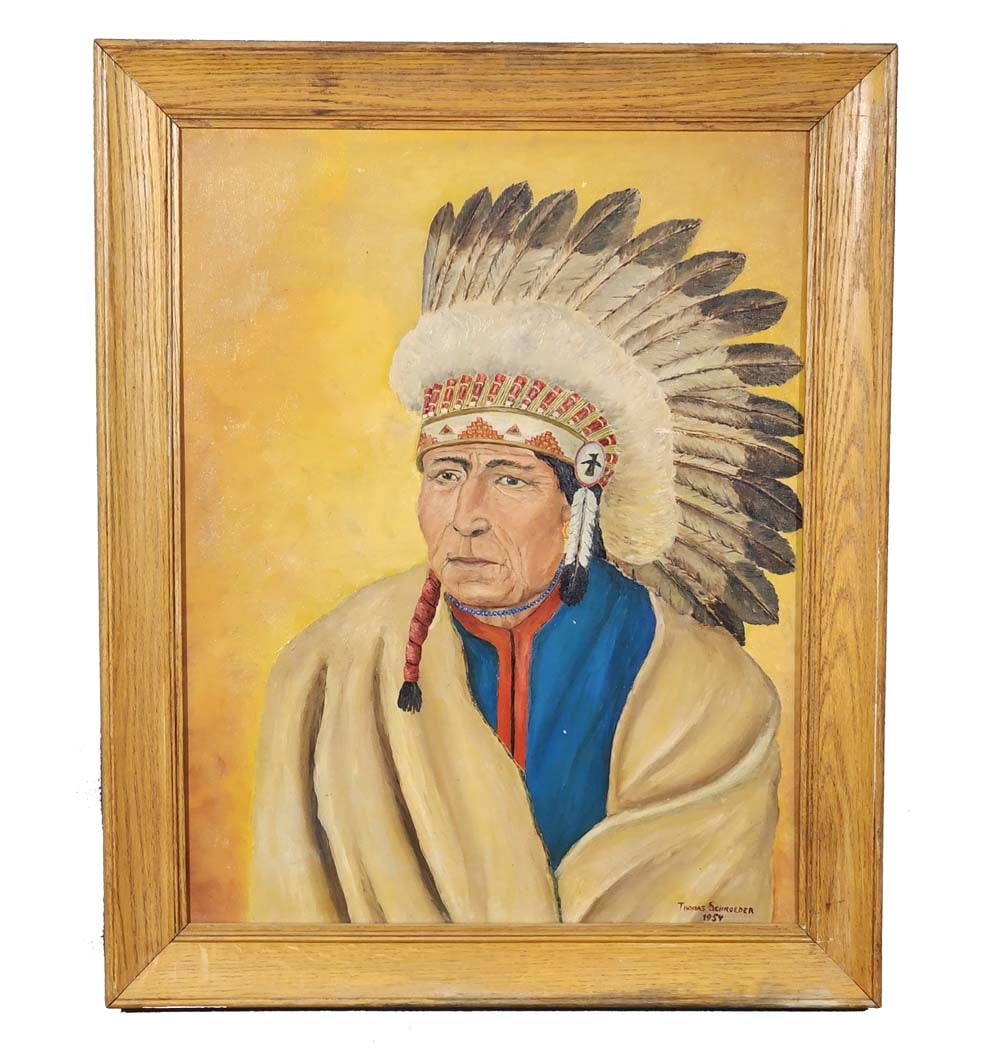 PORTRAIT OF A NATIVE AMERICAN CHIEF (1 of 5)