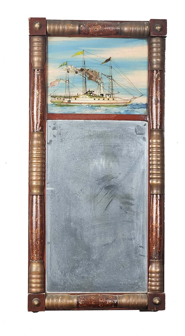 FEDERAL MIRROR WITH SIDEWHEEL STEAMER (1 of 4)