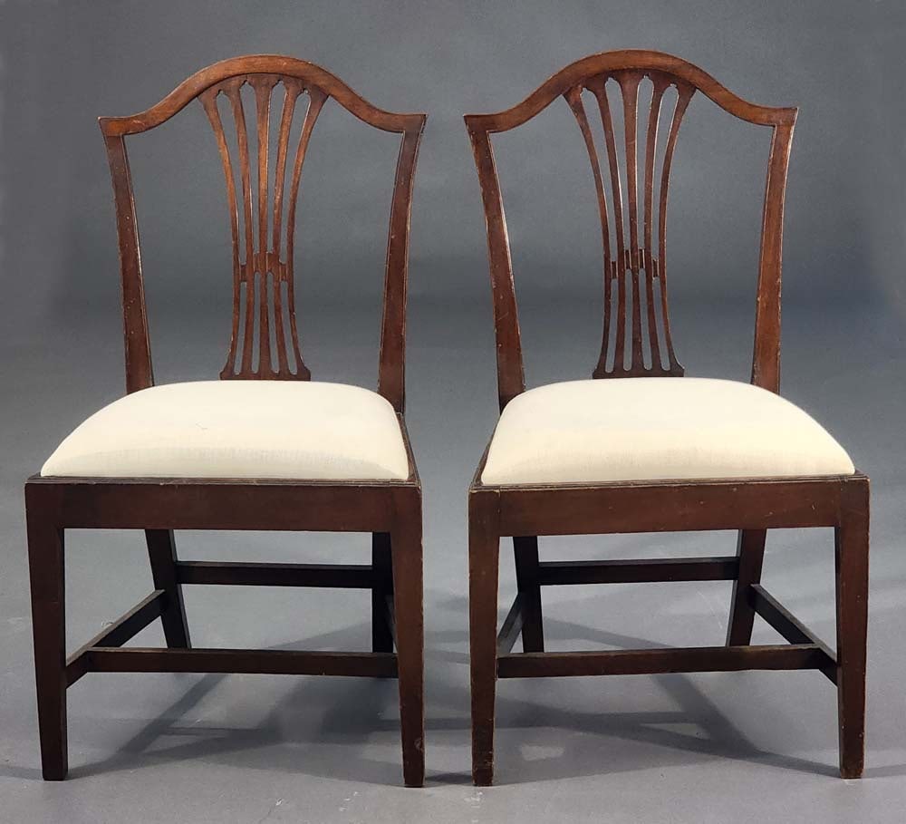 PAIR OF HEPPLEWHITE CHAIRS (1 of 8)