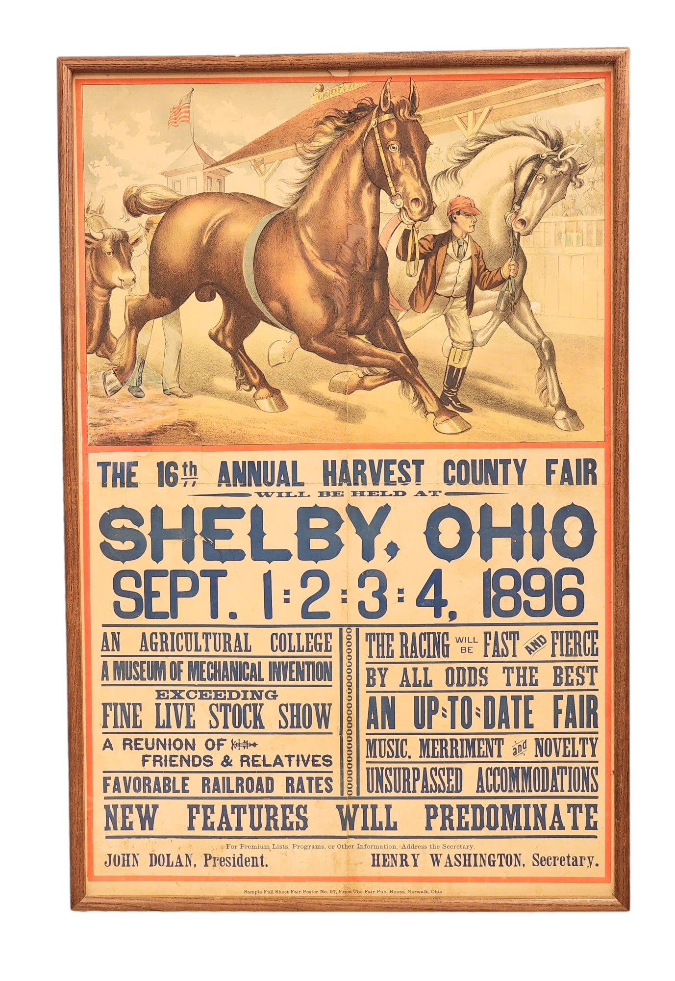 1896 SHELBY, OHIO FAIR POSTER (1 of 6)