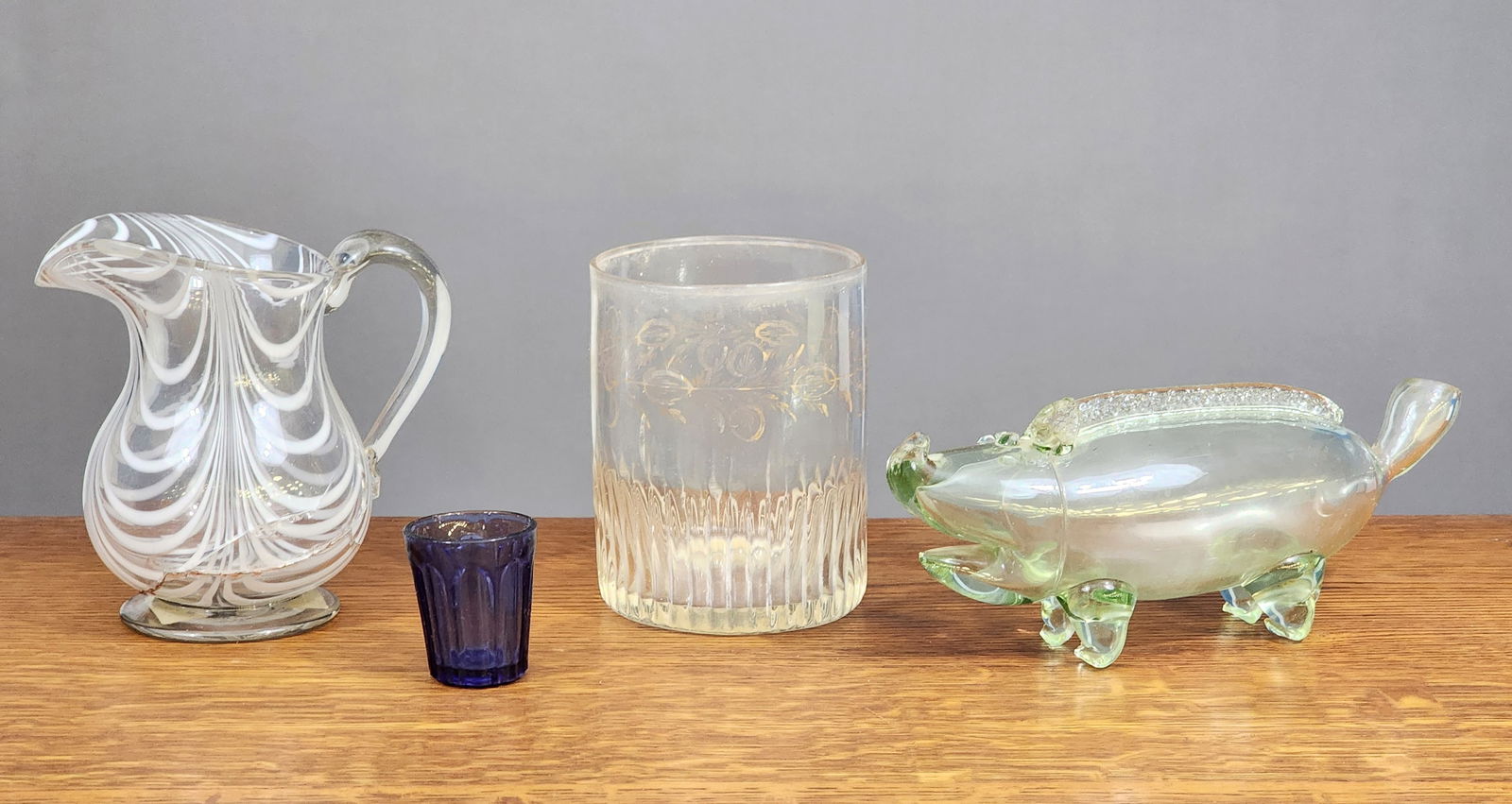 FOUR PIECES OF EARLY GLASS (1 of 7)