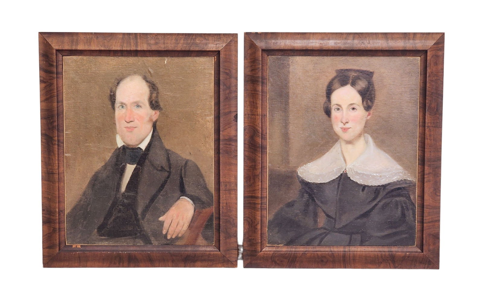 PAIR OF PORTRAITS (AMERICAN, MID-19TH CENTURY) (1 of 4)