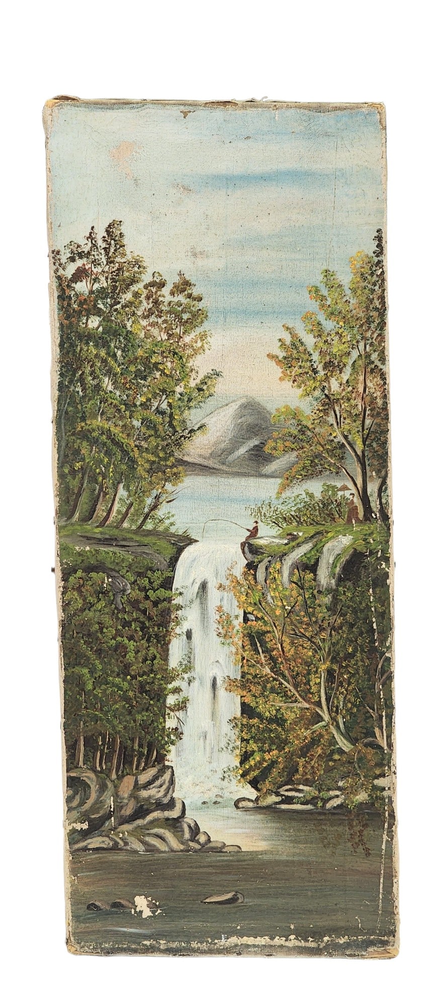 LANDSCAPE WITH FISHERMAN (AMERICAN, LATE 19TH CENTURY) (1 of 2)