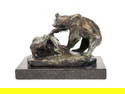 BRONZE BEAR AND CUB AFTER CHARLES M. RUSSELL (1864-1926)