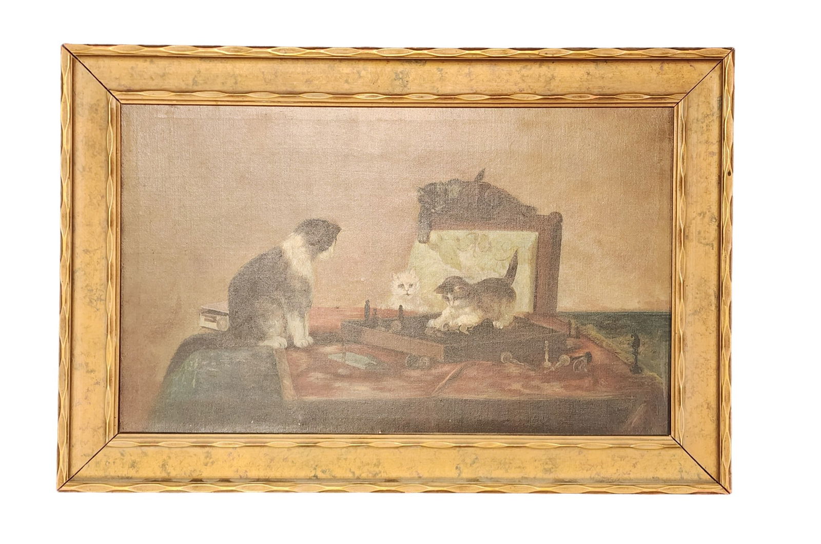 KITTENS PLAYING CHESS (AMERICAN, EARLY 20TH CENTURY) (1 of 5)