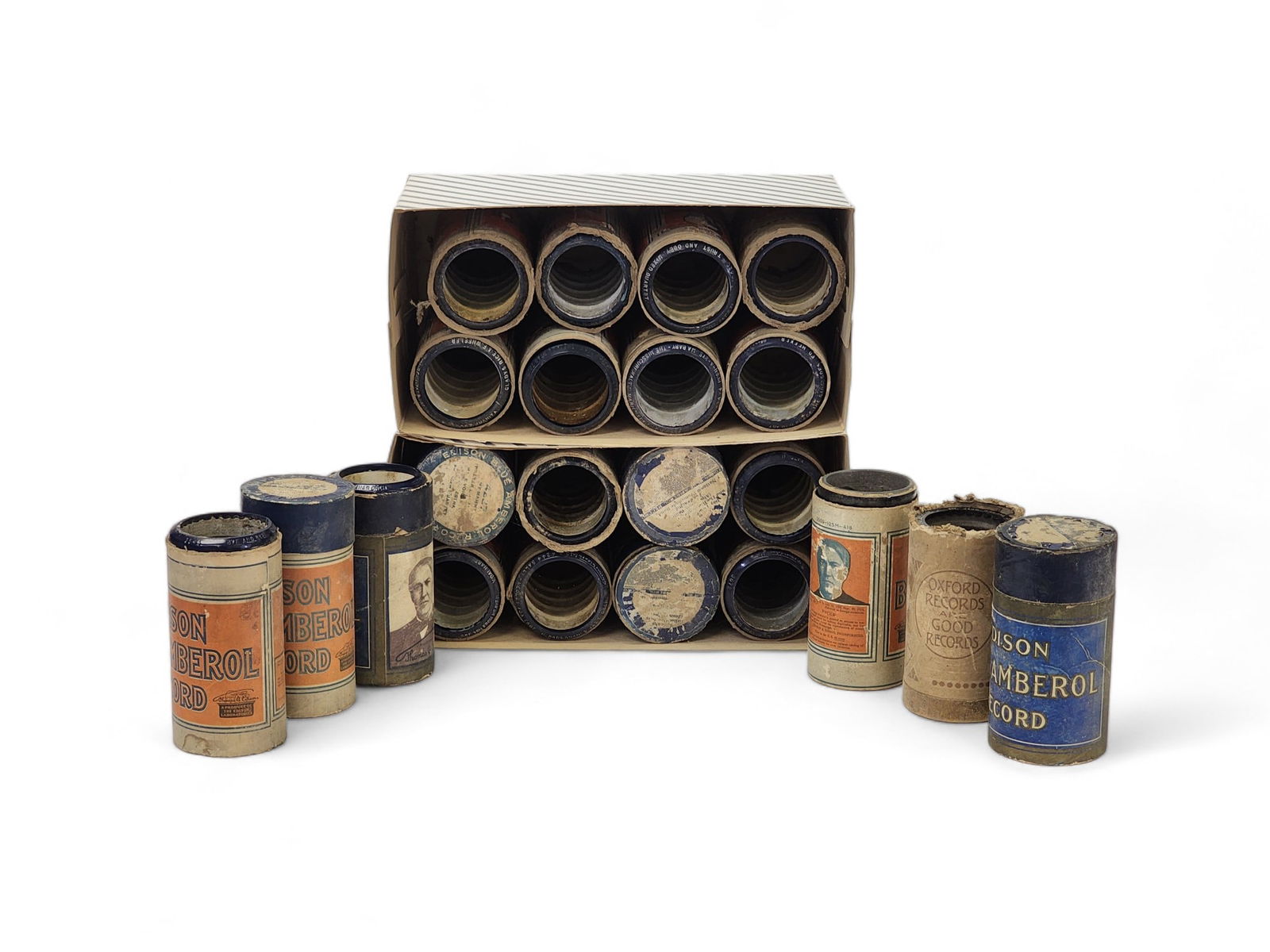 COLLECTION OF 14 EDISON CYLINDERS. (1 of 4)
