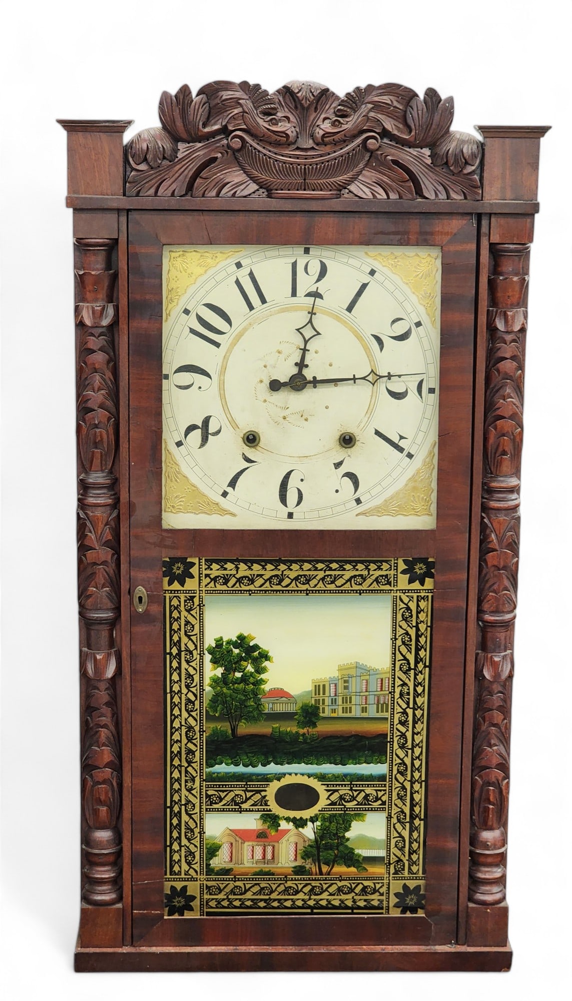 BOARDMAN & WELLS CARVED SHELF CLOCK (1 of 5)