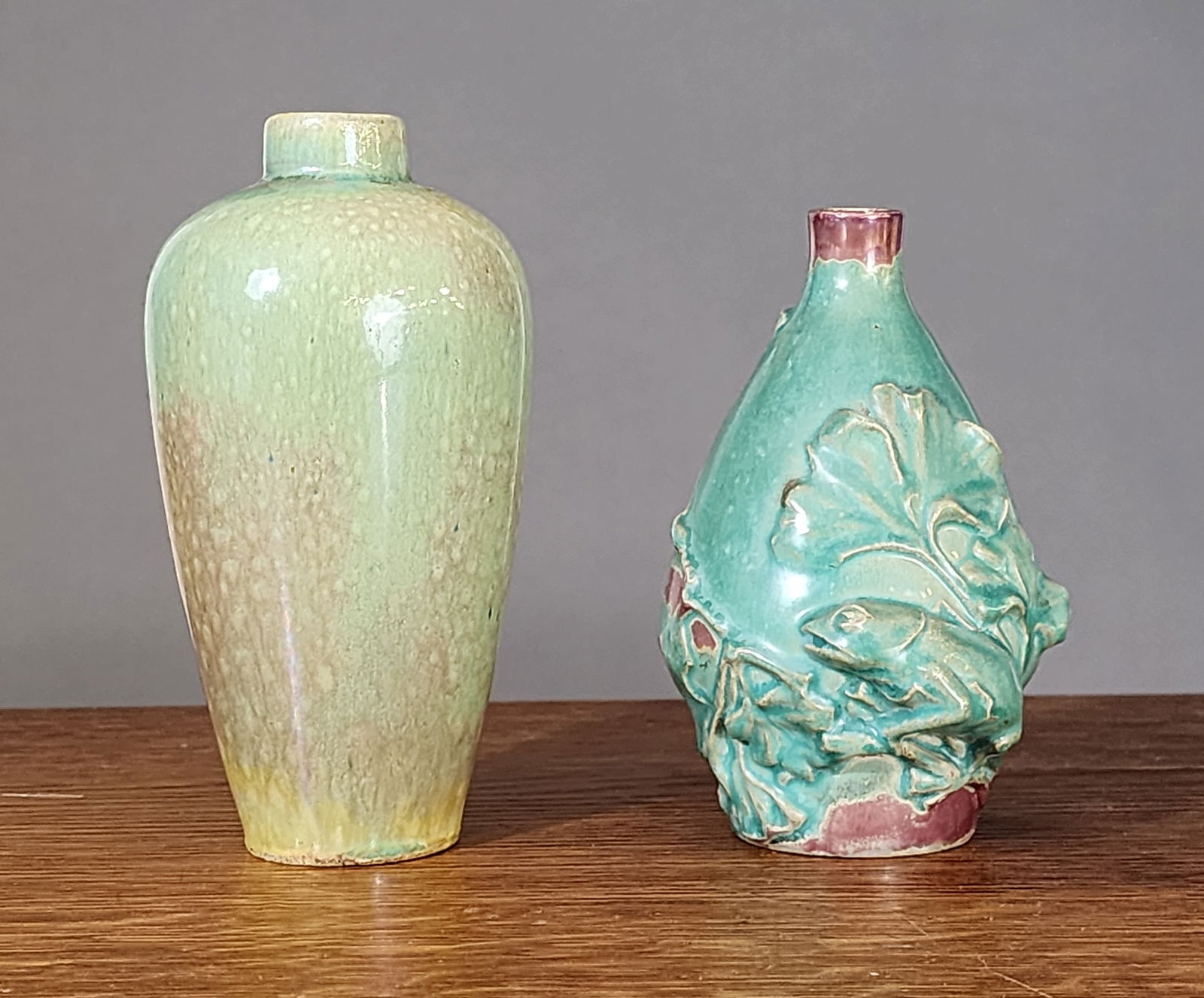 2 PIECES OF RAMBERVILLERS ART POTTERY VASE (1 of 9)