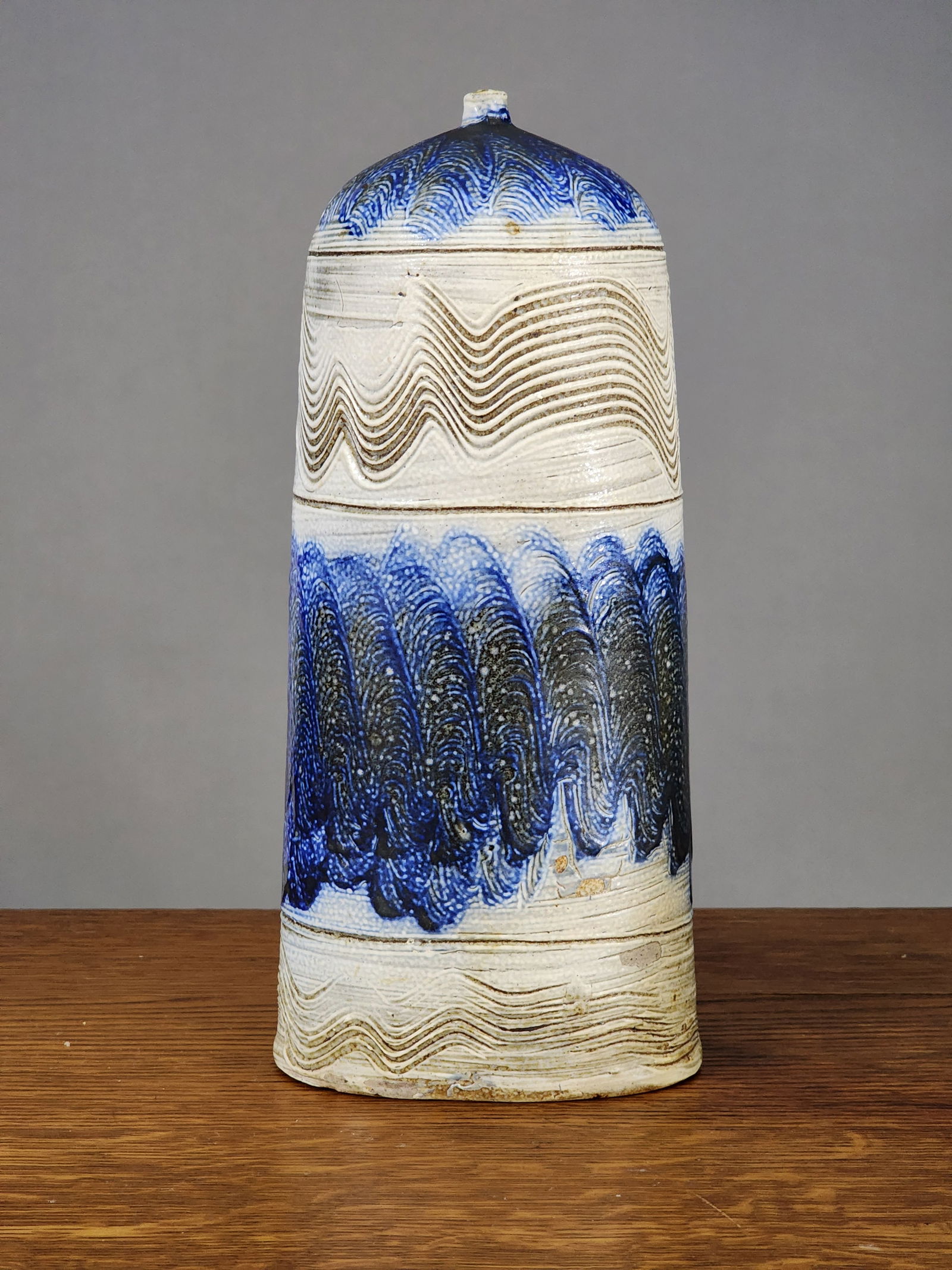 SALT GLAZED BUD VASE BY DON REITZ (1 of 4)