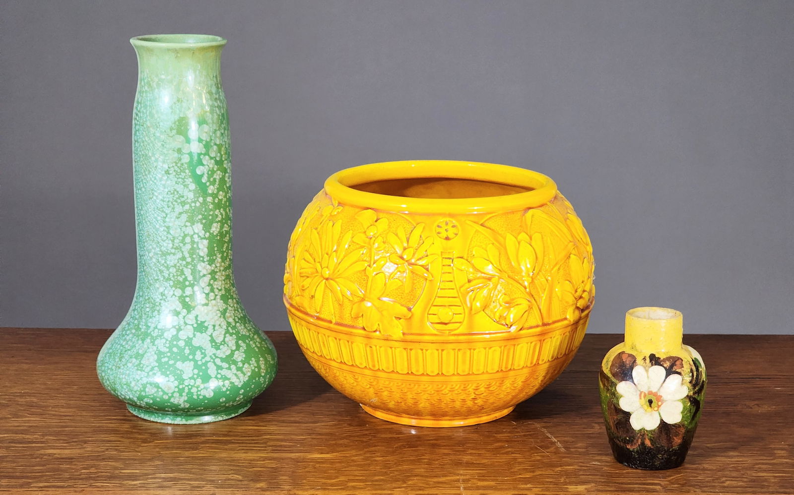 3 PIECES OF FRENCH ART POTTERY (1 of 6)