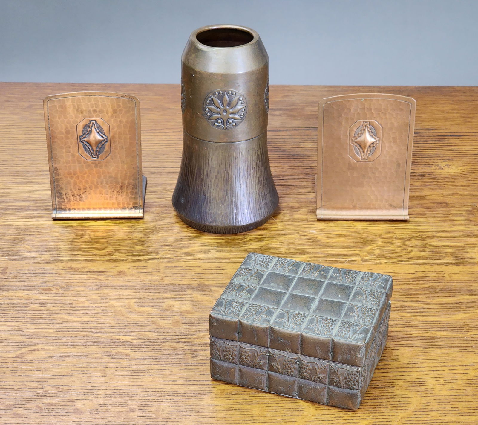 GROUP OF ARTS AND CRAFTS COPPER (1 of 5)