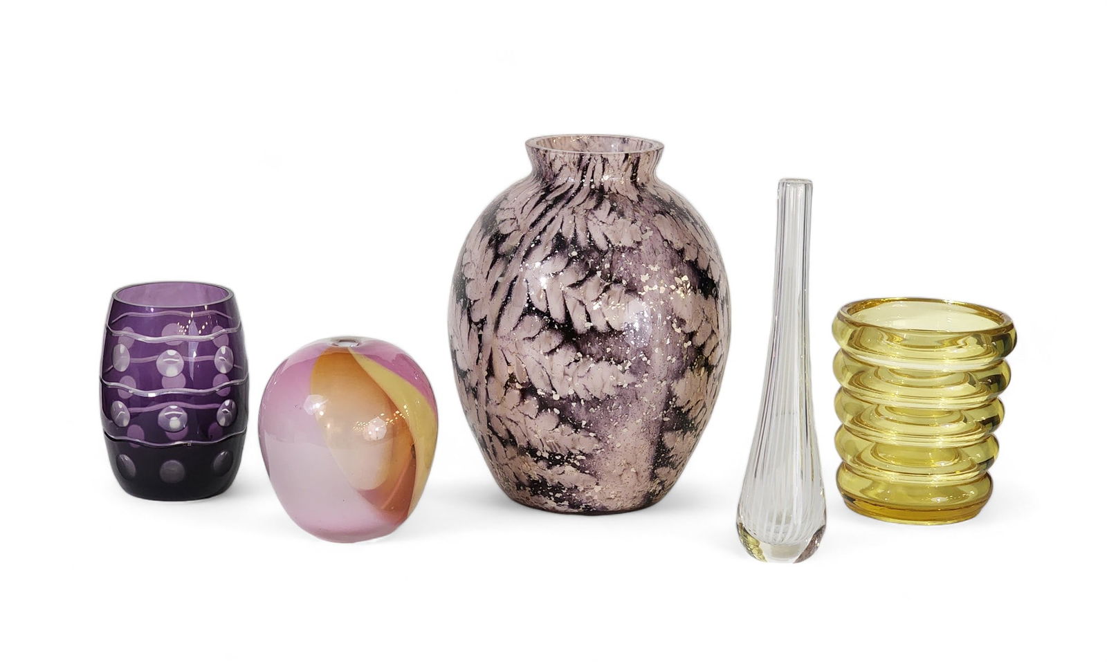 5 PIECES OF STUDIO GLASS (1 of 5)