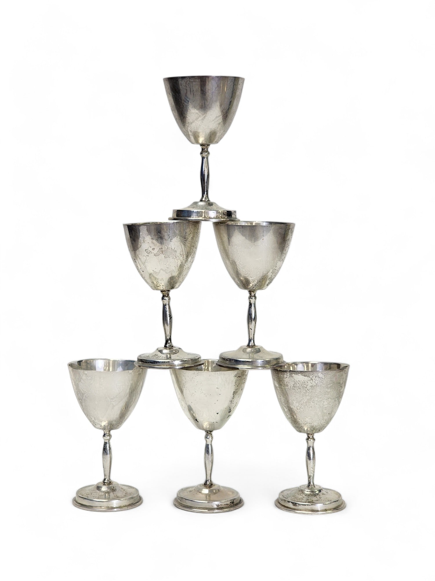 SET OF MEXICAN STERLING SILVER CORDIALS (1 of 3)