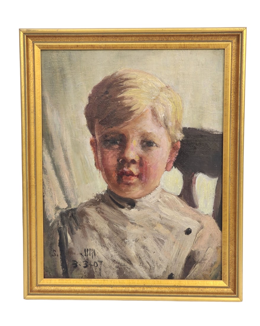 PORTRAIT OF A BOY BY SILAS JEROME UHL (OHIO, 1841-1916) (1 of 4)
