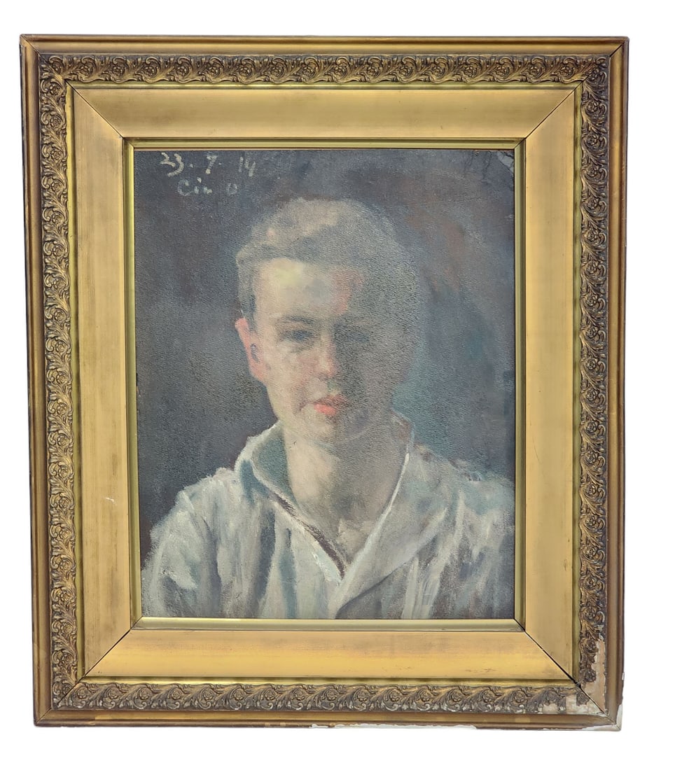 PORTRAIT OF A BOY BY SILAS JEROME UHL (OHIO, 1841-1916) (1 of 5)