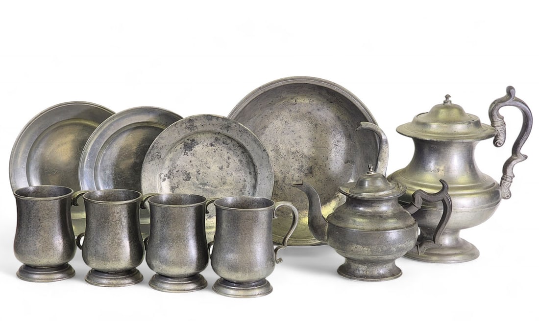 COLLECTION OF EARLY PEWTER (1 of 10)
