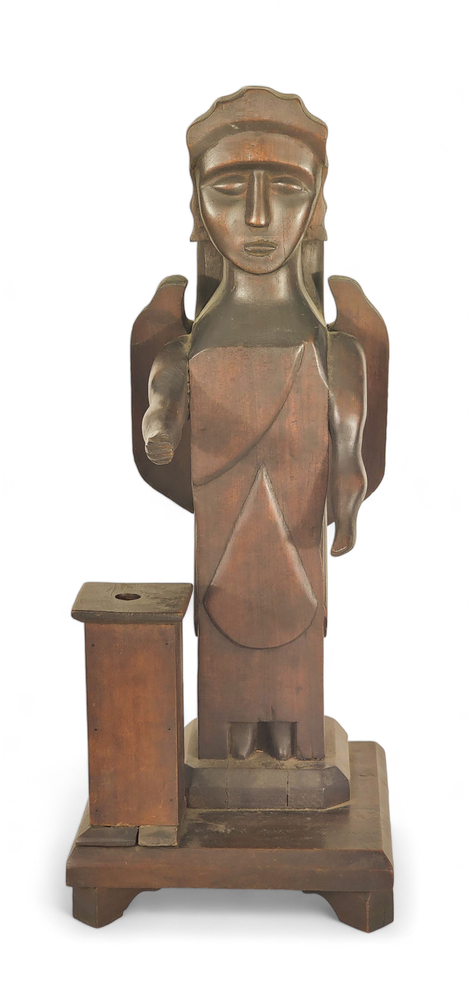 FOLK ART CARVED ANGEL (1 of 6)