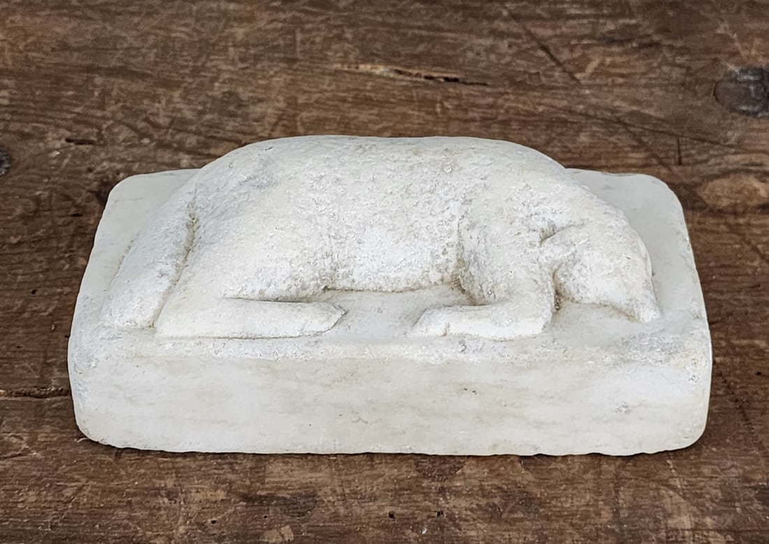 CARVED MARBLE LAMB (1 of 5)