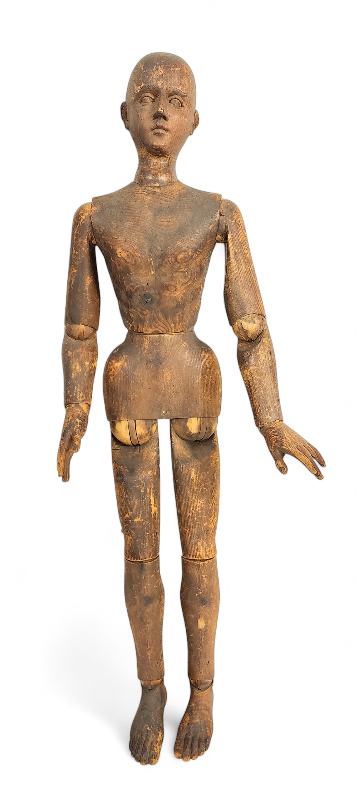 MONUMENTAL CARVED AND JOINTED DOLL / ARTIST MODEL (1 of 13)