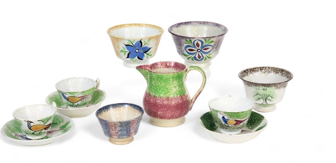 GROUP OF SPATTERWARE (1 of 6)