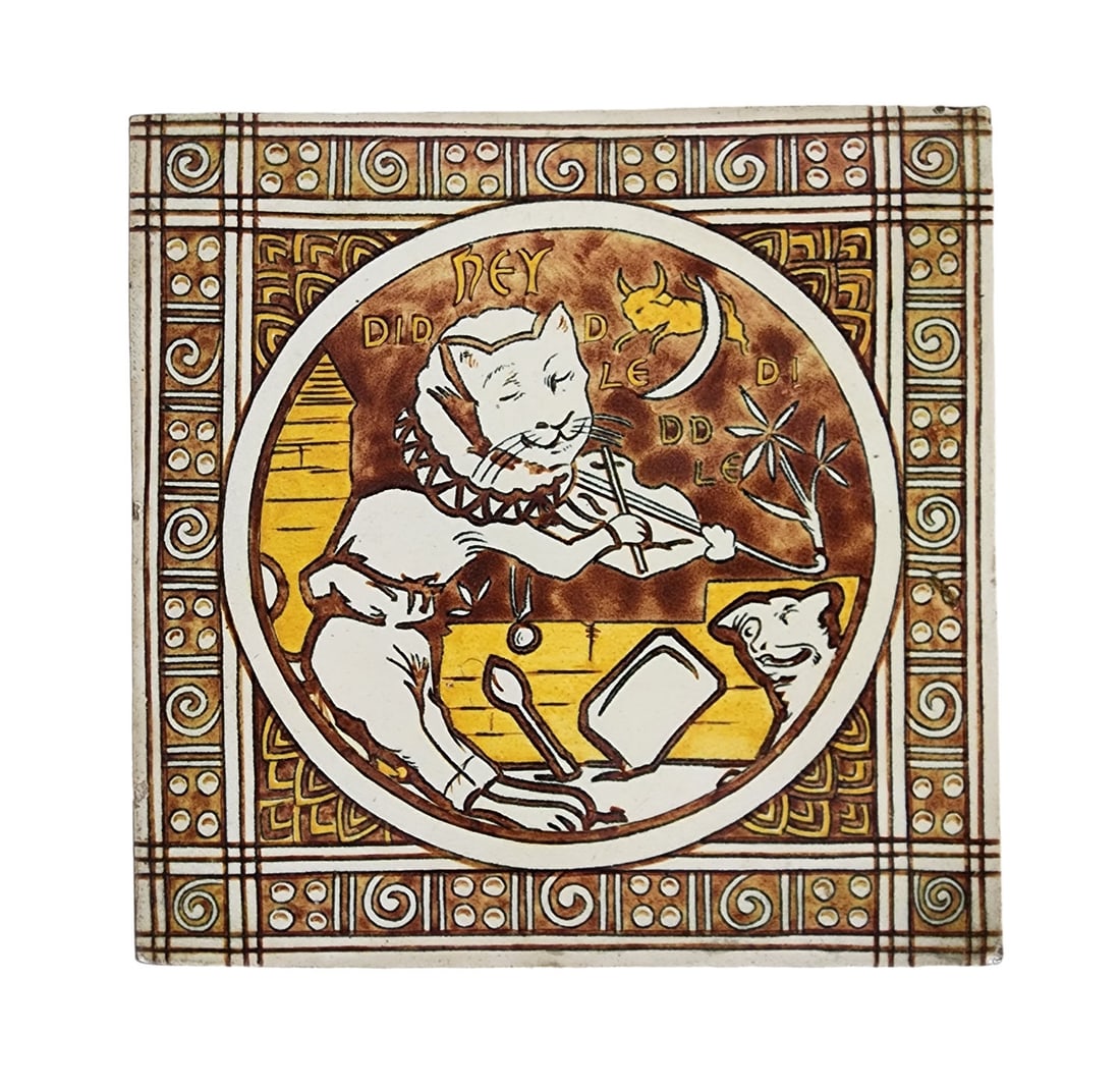 W.B. SIMPSON & SONS NURSERY RHYME HANDPAINTED TILE. (1 of 3)